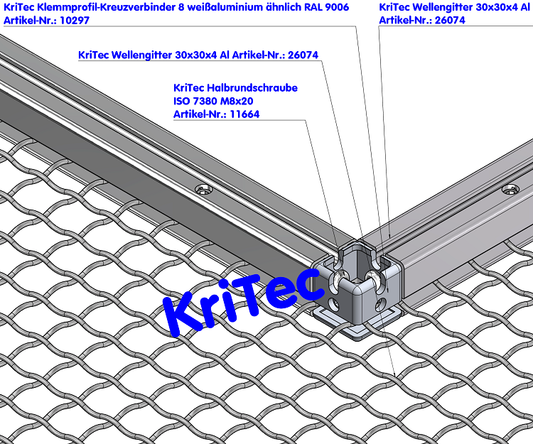 KriTec Halbrundschrauben ISO 7380 verzinkt