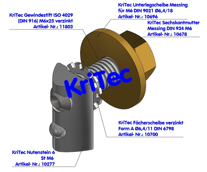 KriTec Erdungssatz 6 Raster 30