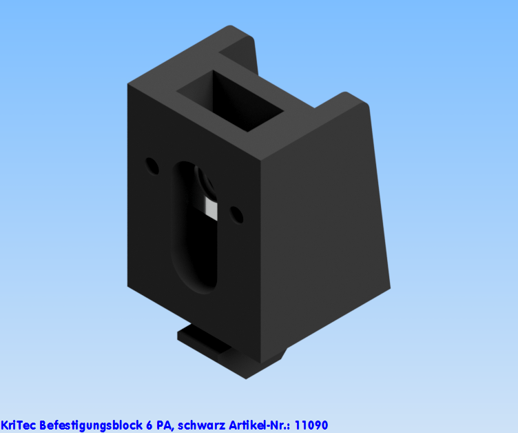 KriTec Befestigungsblock 6 PA schwarz