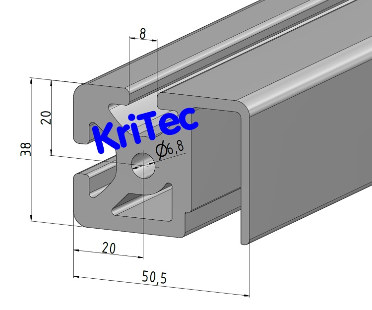 KriTec Laufrollenprofil 8 D 10