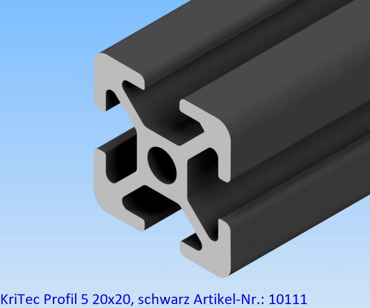 KriTec Profil 5 20x20 schwarz