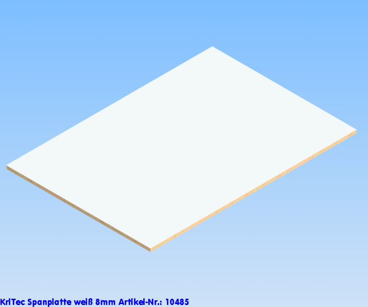 KriTec Spanplatten weiß 8mm