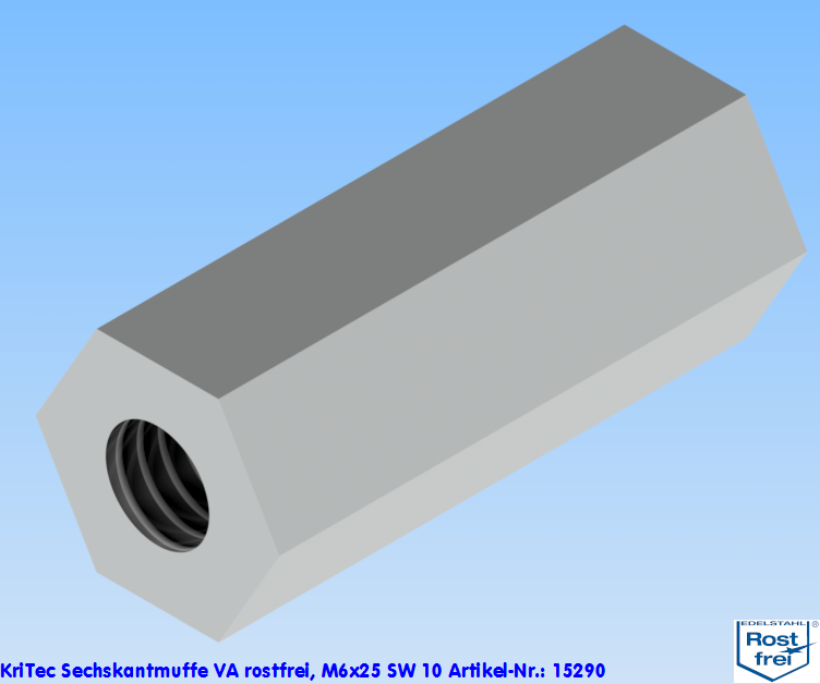 KriTec Sechskantmuffe VA rostfrei
