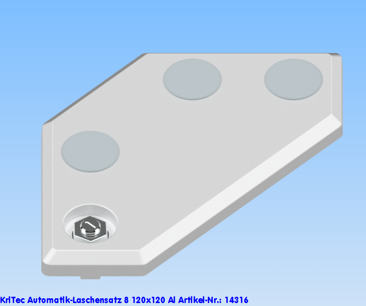 KriTec Automatik-Laschensatz 8 120x120 Al
