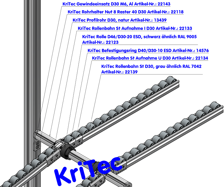 KriTec Rollenbahn St Aufnahme U D30