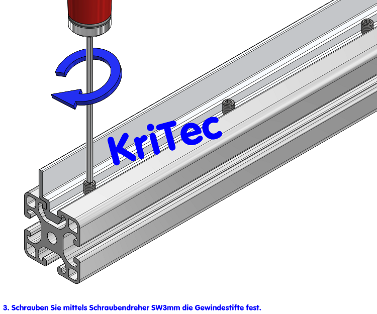 KriTec Winkelleiste 8 Al M6, natur