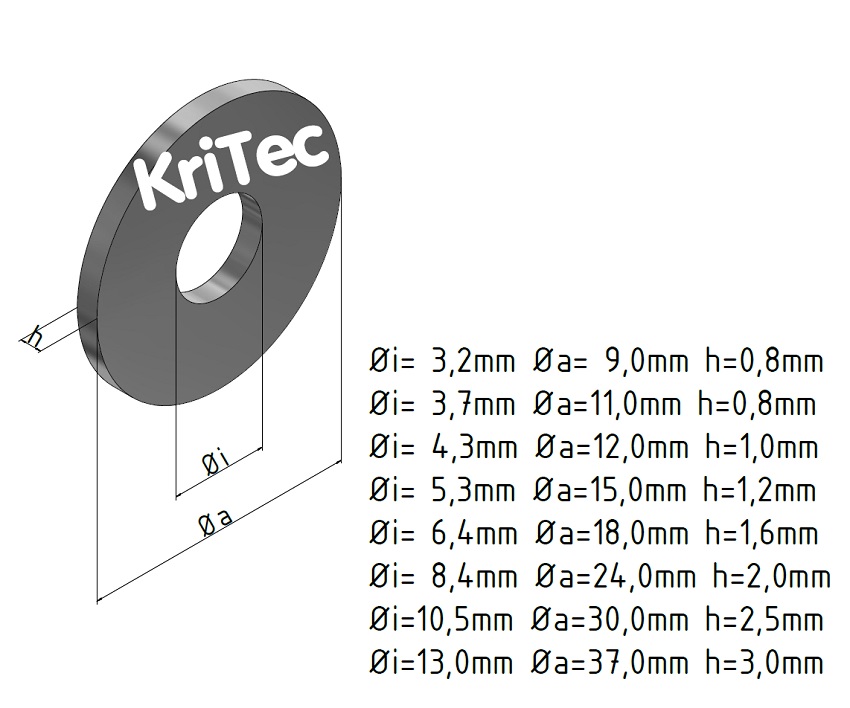 KriTec Unterlegscheiben Stahl verzinkt DIN 9021