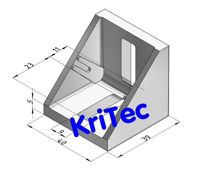 KriTec Winkel 8 40x40x40 Zn Standard
