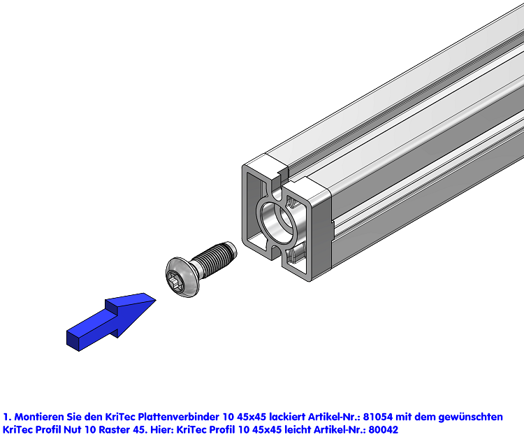 KriTec Plattenverbinder 10 45x45 lackiert