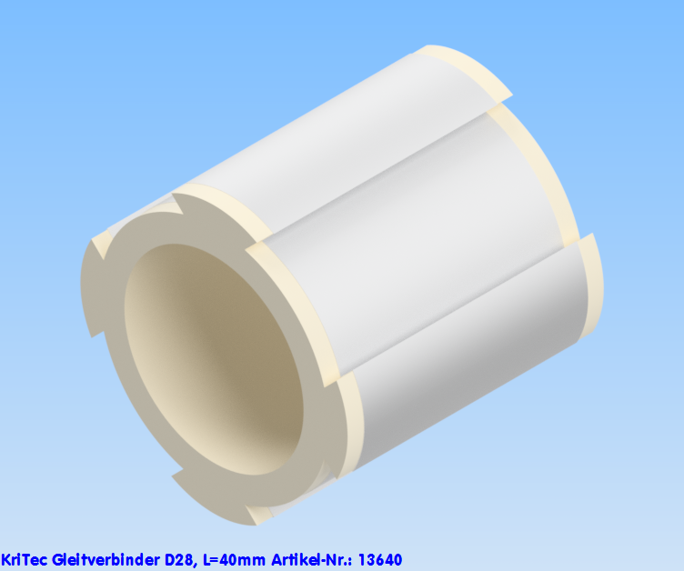 KriTec Gleitverbinder D28, L=40mm