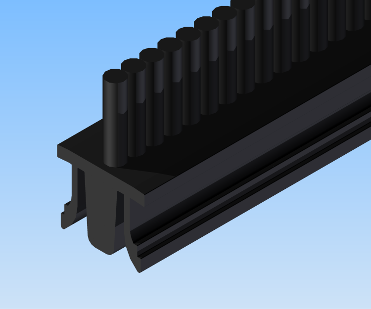 KriTec Bürstenleiste 8, Faserhöhe 10mm