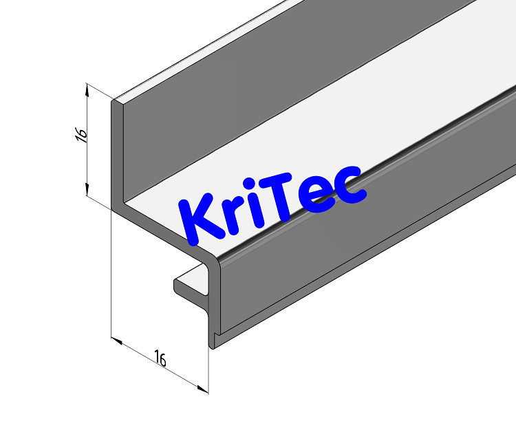 KriTec Scheibeneinfassleiste 8 Al, natur