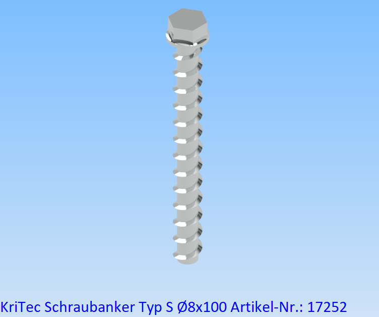 KriTec Schraubanker Typ S Ø8x100