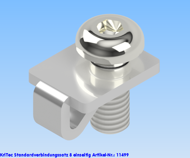 KriTec Standardverbindungssatz 8 Raster 40 einseitig