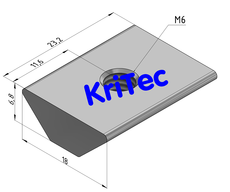 KriTec Sondernutenstein 8 St M6 schwer