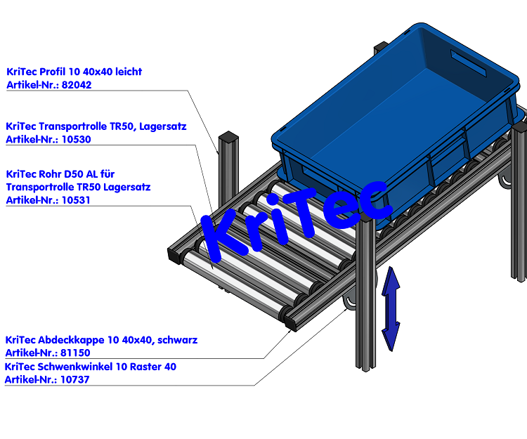 KriTec Abdeckkappen 10 Raster 40