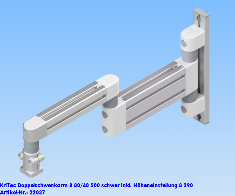 KriTec Doppelschwenkarm 8 80/ 40 500 schwer inkl. Höheneinstellung 8 290