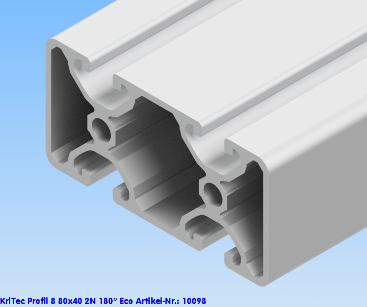 KriTec Profil 8 80x40 2N 180° Eco