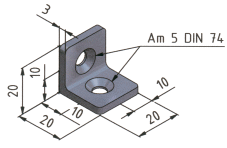 KriTec Stahlwinkel 5 20x20x20 verzinkt