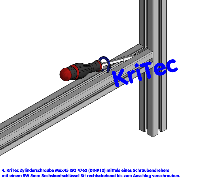 KriTec Automatik-Verbinder 10 nur für Profile 10 45x45 leicht und 10 90x45 leicht