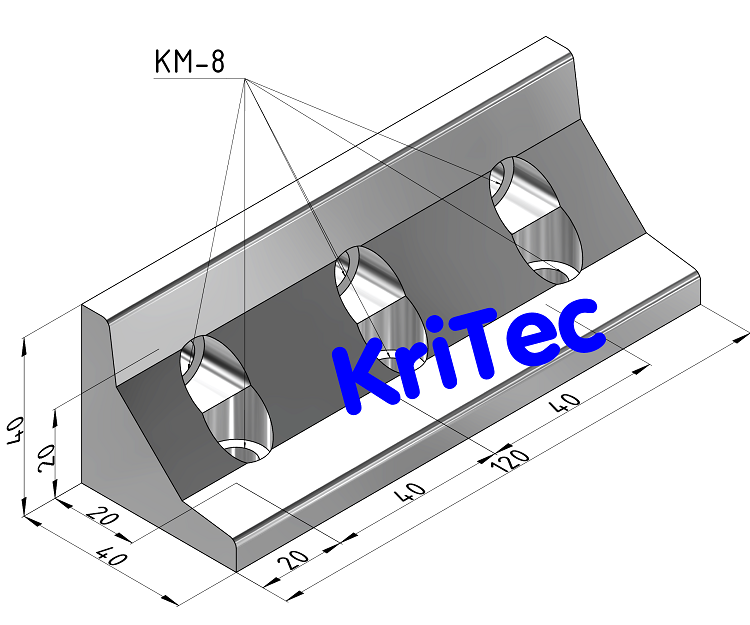 KriTec Winkel 8 40x40x120