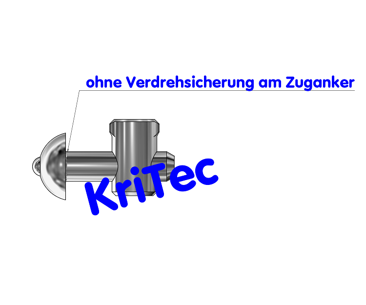 KriTec Zentralverbinder 8 S einschiebbar ohne Verdrehsicherung
