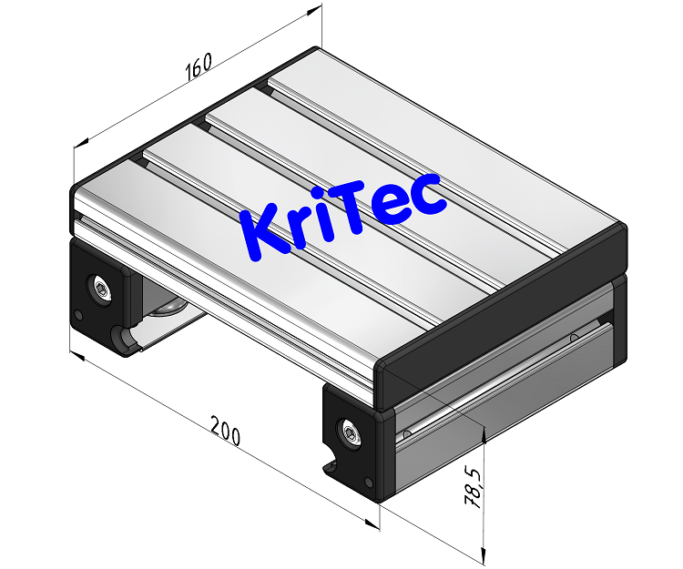 KriTec Doppellager-Laufwagen 8 D10 120