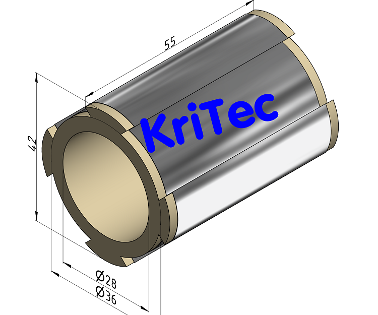 KriTec Gleitverbinder D28, L=55mm