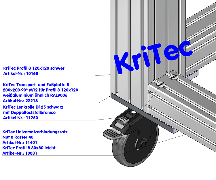 KriTec Profil 8 120x120 schwer