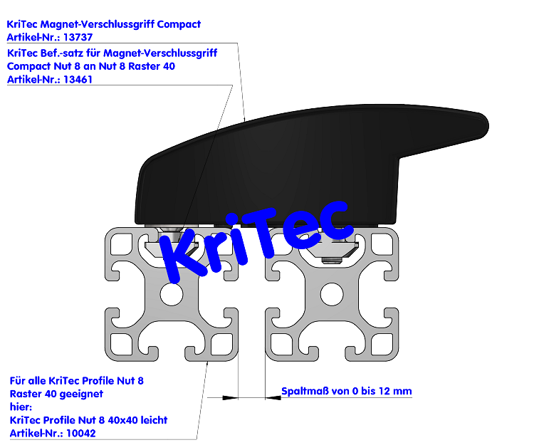KriTec Magnet-Verschlussgriff Compact