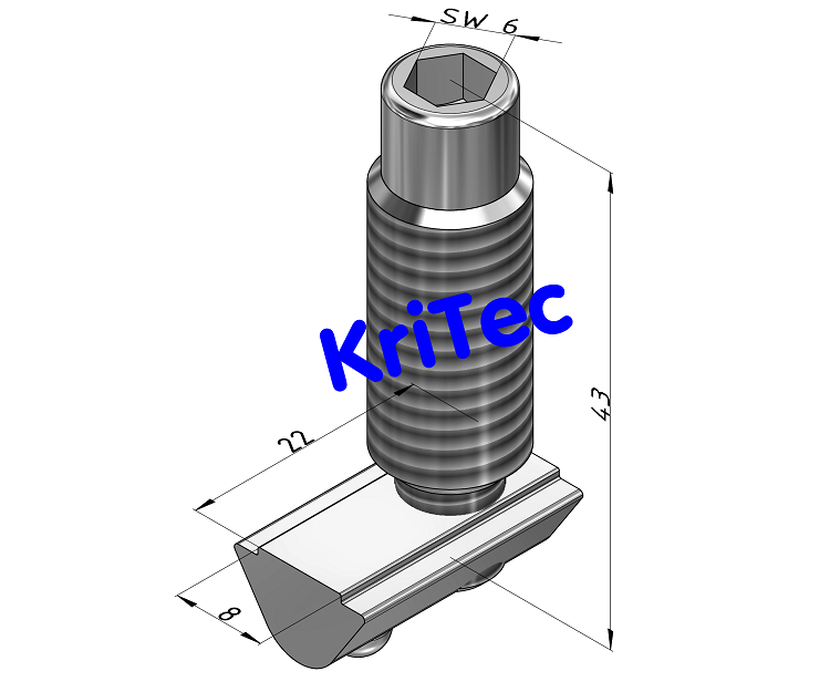 KriTec Systemverbinder 8 Raster 40
