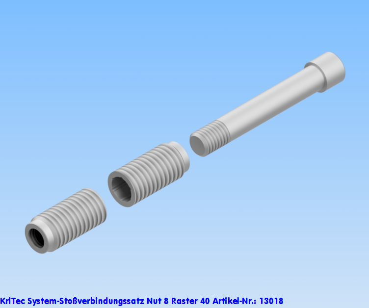 KriTec System-Stoßverbindungssatz Nut 6 Raster 30