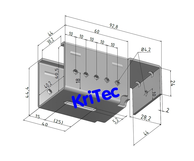 KriTec Einhängehalter Al D28