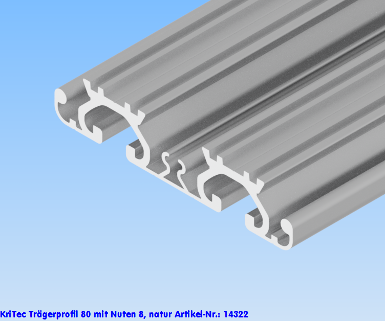 KriTec Trägerprofil 80 mit Nuten 8