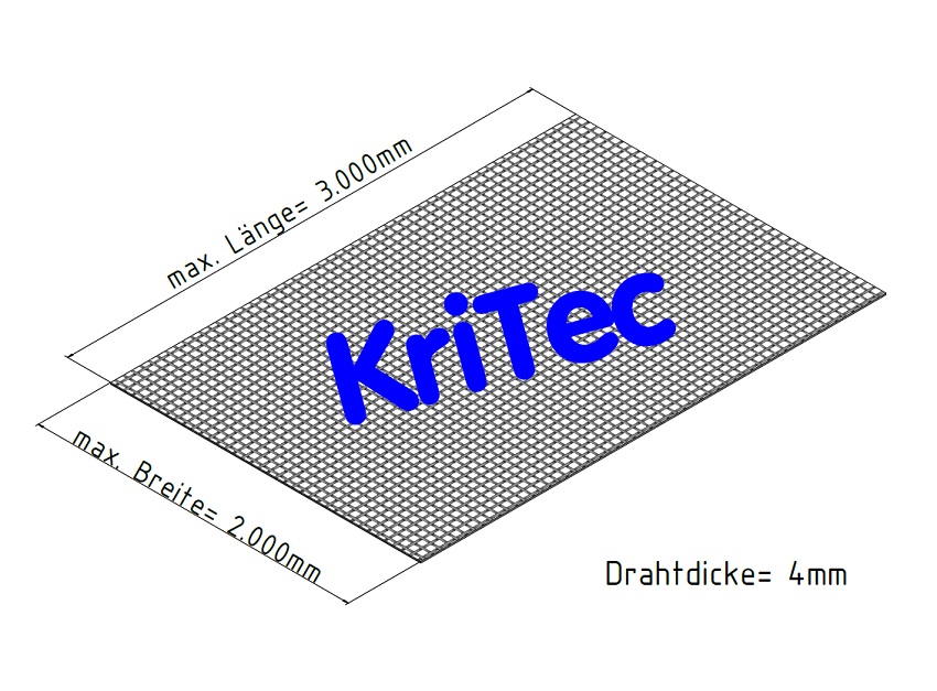 KriTec Schweißgitter 40x40x4 schwarz
