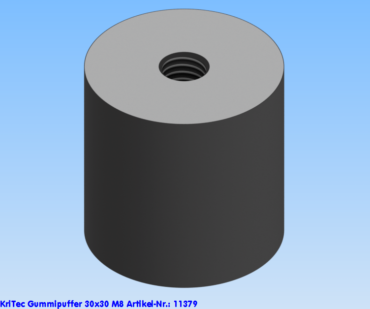 KriTec Gummipuffer Ø 30x30 M8