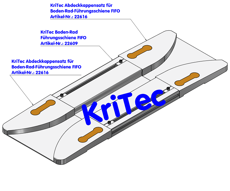 KriTec Set Start- und Endstück Führungsschiene FIFO