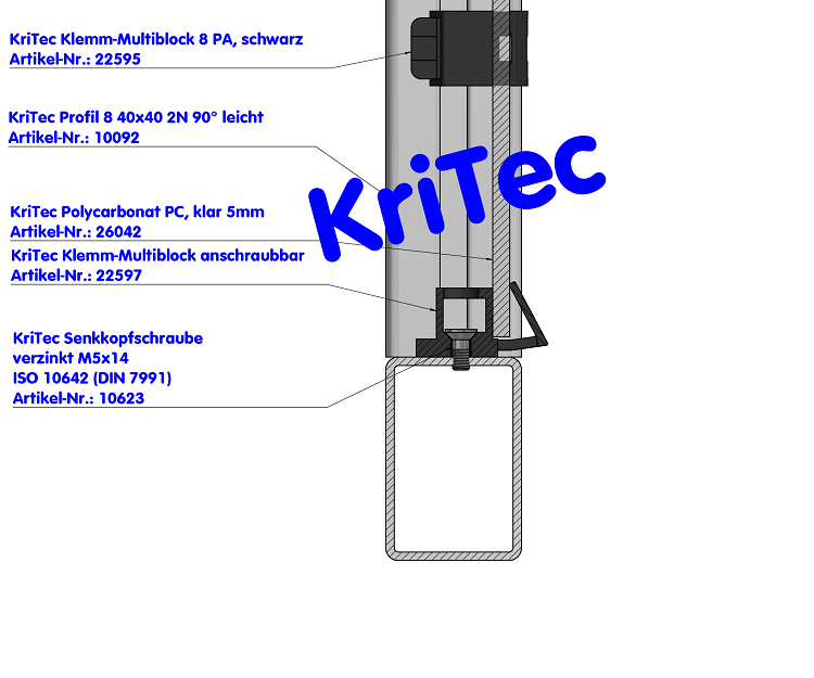 KriTec Polycarbonat PC, klar (Makrolon)