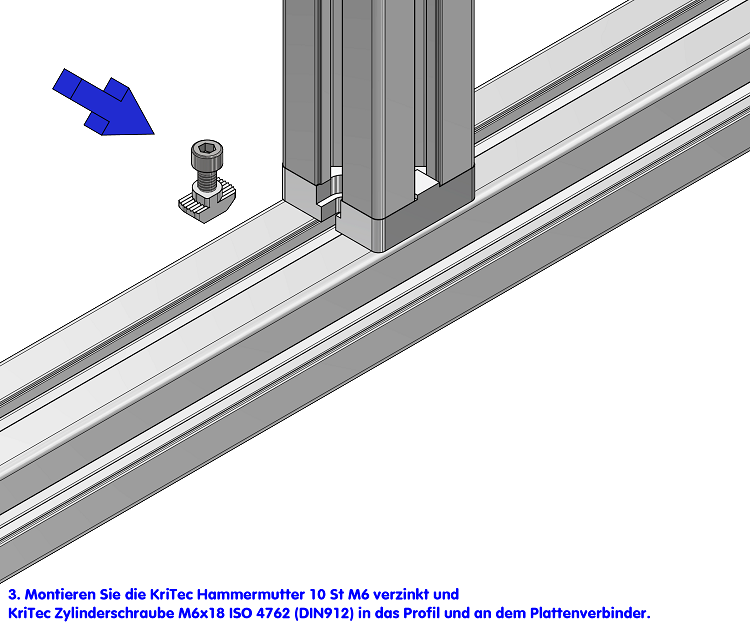 KriTec Plattenverbinder 10 45x45 lackiert