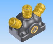 KriTec Druckluftanschlussdose 3x Entlüftungskupplung NW 7,2