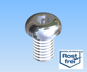 KriTec Sicherheitsschrauben VA TX mit Stift ähnlich DIN 7380