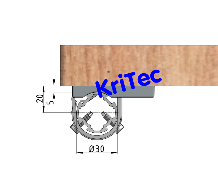 KriTec Tischplattenbefestigung D30