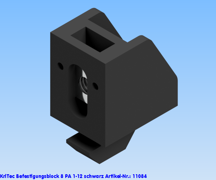 KriTec Befestigungsblock 8 PA 1-12 schwarz