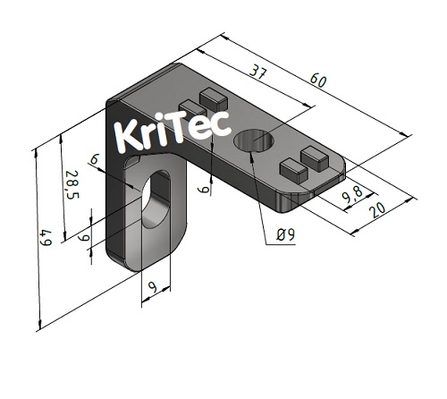 KriTec Einhängewinkelsatz 10 mit unverlierbaren Schrauben