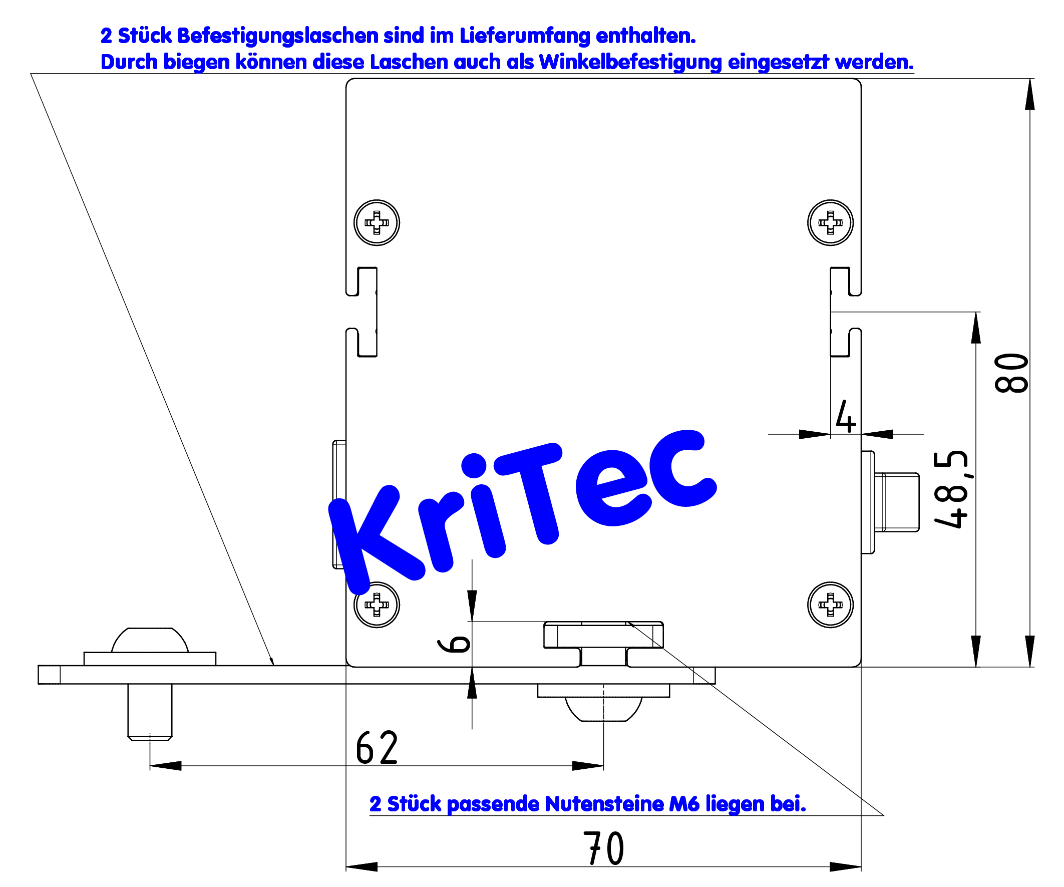 KriTec LED Arbeitsplatzleuchte 1500 BASIC
