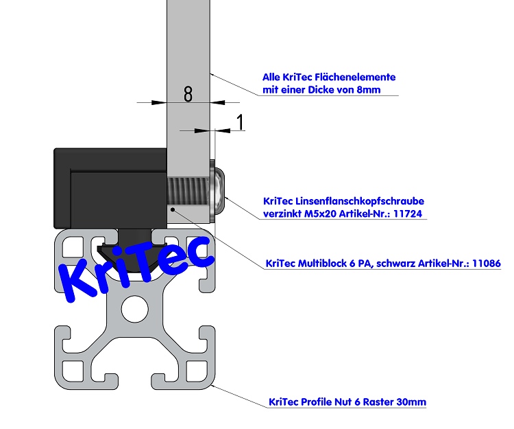 KriTec Multiblock 6 PA, schwarz