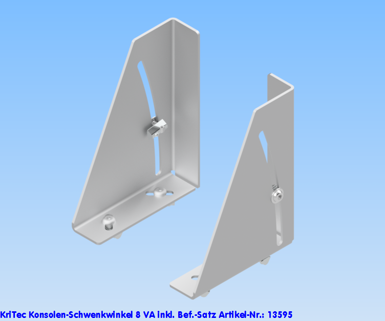 KriTec Konsolen-Schwenkwinkelsatz 8 Raster 40 VA