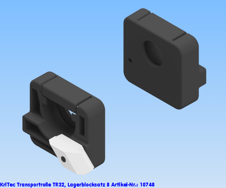 KriTec Transportrolle TR32, Lagerblocksatz 8