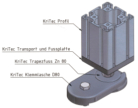 KriTec Klemmlasche D80