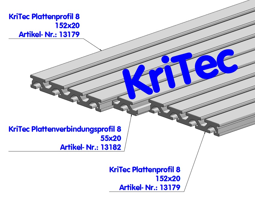 KriTec Plattenprofil 8 152x20